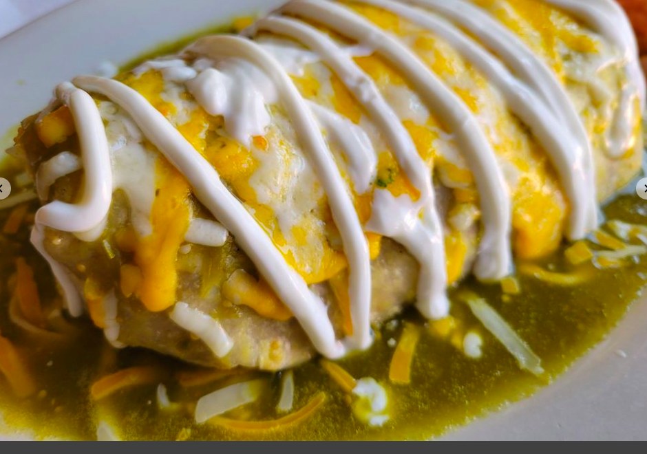 Chile Verde Wet Burrito