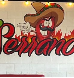 4Serrano's chili mascot mural